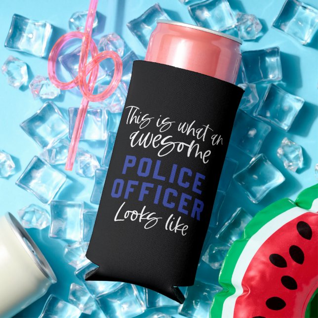 Enfriador De Latas Slim Funcionario de policía divertida e impresionante p (Verano in situ)