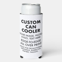 Funda personalizada para lata delgada en blanco