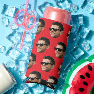 Enfriador De Latas Slim Funny Personalizado Face Refrigerador de bebidas