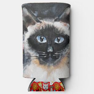 Enfriador De Latas Slim gato siamés