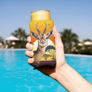 Enfriador De Latas Slim Gazelle Animal salvaje Antelope africano
