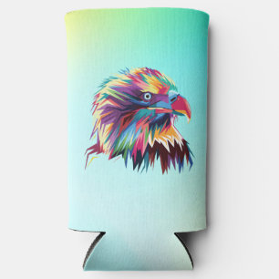 Enfriador De Latas Slim Geométrica Cabeza de águila calva Prismática Pop A