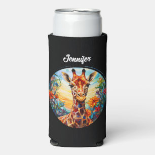 Enfriador De Latas Slim Girafa de vidrio templado personalizada
