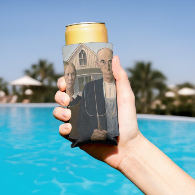 Enfriador De Latas Slim Gótico Americano: Pobre agricultor rural (Piscina in situ)