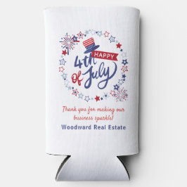 Enfriador De Latas Slim Gracias Realtor | 4 de julio Verano Patriótico