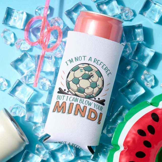 Enfriador De Latas Slim Gracioso diseño de fútbol (Verano in situ)
