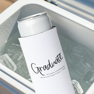 Enfriador De Latas Slim Graduación en blanco y negro de estilo moderno Cas