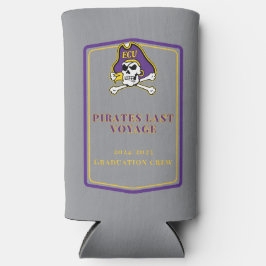 Enfriador De Latas Slim Graduación Koozie - Gris