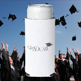 Enfriador De Latas Slim Graduado con Personalizado del título de graduació