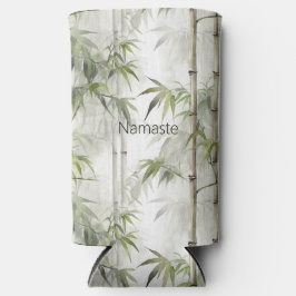 Enfriador De Latas Slim Green Bamboo Mindfulness Yoga