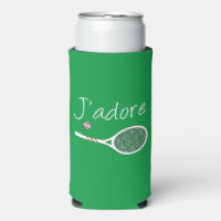 Green Modern J'adore I Love Tennis