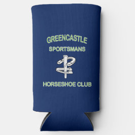 Enfriador De Latas Slim Greencastle HorseShoe Club Can Coozie