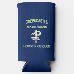 Enfriador De Latas Slim Greencastle HorseShoe Club Can Coozie