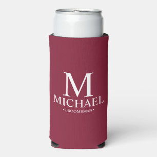Enfriador De Latas Slim Groomsman personalizado moderno