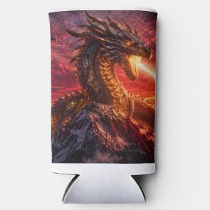 Enfriador De Latas Slim Guardián del Dragón Antiguo Montaña Sagrada