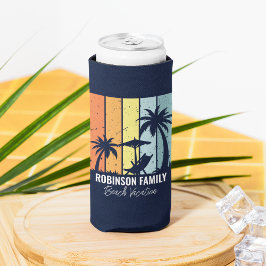 Enfriador De Latas Slim Guay Retro Beach vacaciones Personalizado Marina A