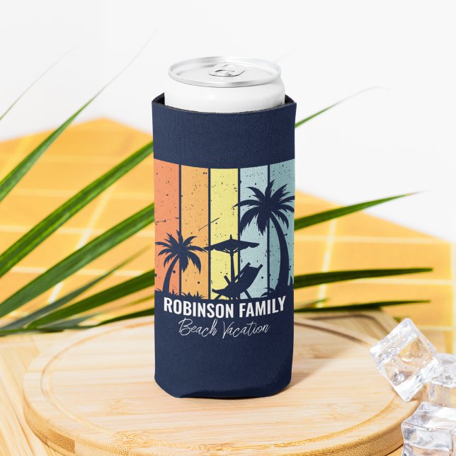 Enfriador De Latas Slim Guay Retro Beach vacaciones Personalizado Marina A (Subido por el creador)