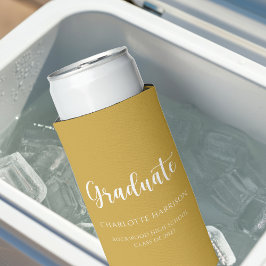 Enfriador De Latas Slim Guión de partido de graduación Casual Simple