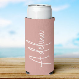 Enfriador De Latas Slim Guión elegante Nombre personalizado Chicas Viaje a