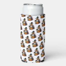 Enfriador De Latas Slim Halloween Gnome Koozie