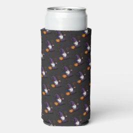 Enfriador De Latas Slim Halloween Gnome Koozie