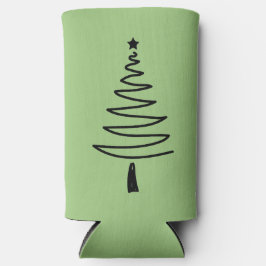 Enfriador De Latas Slim Hand Drawn christmas tree