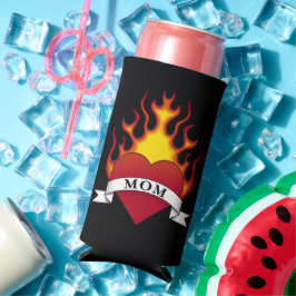 Enfriador De Latas Slim Heart Mom Tattoo