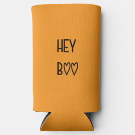 Enfriador De Latas Slim Heart Typography Hey Boo