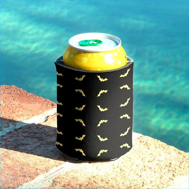 Enfriador De Latas Slim Hermosos Refrigeradores de bebidas de murciélagos (Beautiful Bat Can Coolers. Love it? GET it! Shop Halloween Treats for more great finds now)