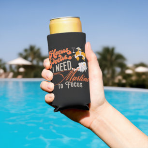 Enfriador De Latas Slim Hocus de brujería Pocus Martini para enfocar el re