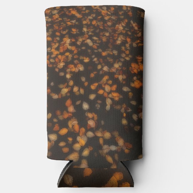 Enfriador De Latas Slim hojas de otoño (Anverso)