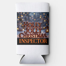 Enfriador De Latas Slim Holly Jolly Navidades Inspector Fun