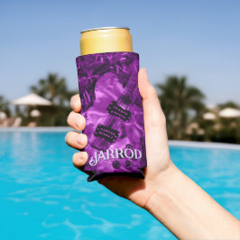 Enfriador De Latas Slim I Love Rock 'N Roll Electric Guitar Personalized