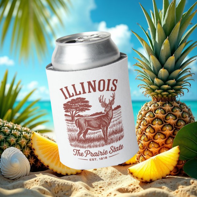 Enfriador De Latas Slim Illinois Prairie State Deer (Subido por el creador)