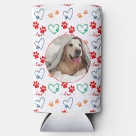 ENFRIADOR DE LATAS SLIM IMPRESIONES DE PAPA DE PERRO CUTIDO Y OJOS DE AMOR