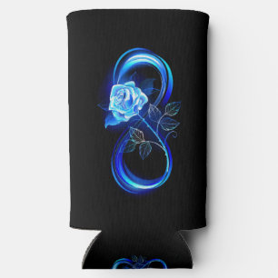 Enfriador De Latas Slim Infinito brillante con rosa azul