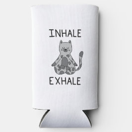 Enfriador De Latas Slim Inhale Exhale Yoga Cat
