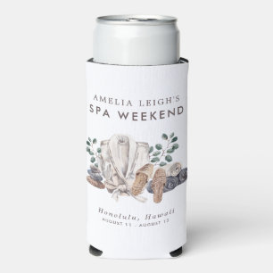 Enfriador De Latas Slim Invitación de fin de semana de Spa Bachelorette