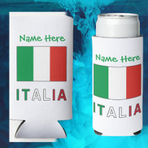 Italia y Bandera Italiana con Tu Nombre