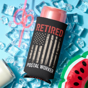Enfriador De Latas Slim Jubilación de trabajador postal retirado