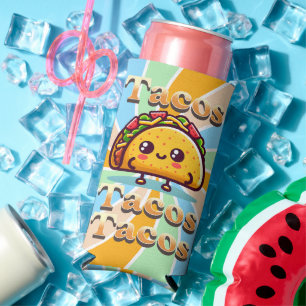 Enfriador De Latas Slim Kawaii Personalizado Tacos