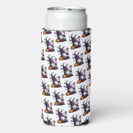 Enfriador De Latas Slim Koozie Gnomo de Halloween