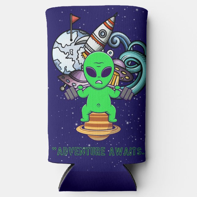 Enfriador De Latas Slim la aventura espera (Anverso)