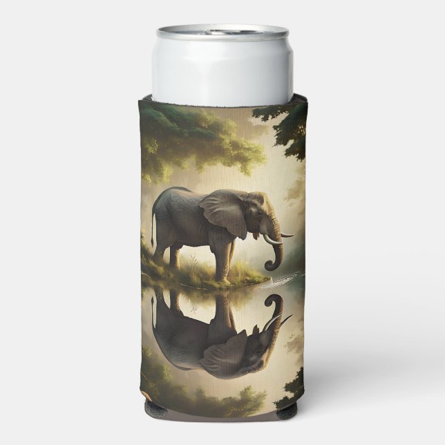 Enfriador De Latas Slim La reflexión de un elefante (Frente Agua con Gas)