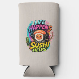 Enfriador De Latas Slim La vida sucede Sushi ayuda