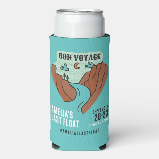 Enfriador De Latas Slim Last Float Bachelorette Party Weekend Can Cooler (Frente Agua con Gas)