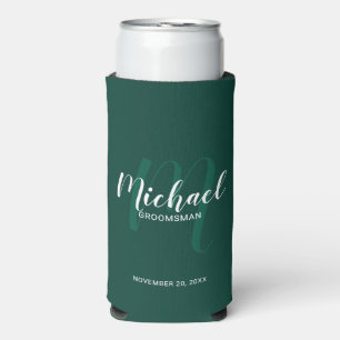 Enfriador De Latas Slim Lata de Seltzer Personalizada para Padrinos con Le