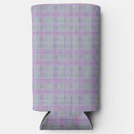 Enfriador De Latas Slim Lavender Plaid Harmony 