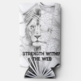 Enfriador De Latas Slim León surrealista en blanco y negro Web Motivaciona