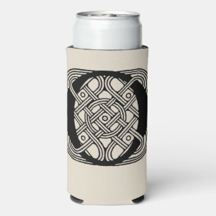 Enfriador De Latas Slim Letra O Monograma Estampa de Nudo Céltico Vintage